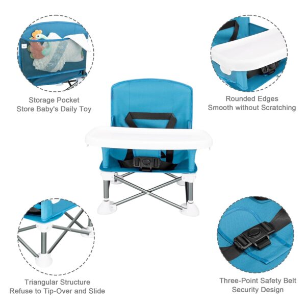 Limited time deal-50% off Portable Toddler Booster Seat - Easy-Fold Eating Lawn Camping Chair for In - Image 3