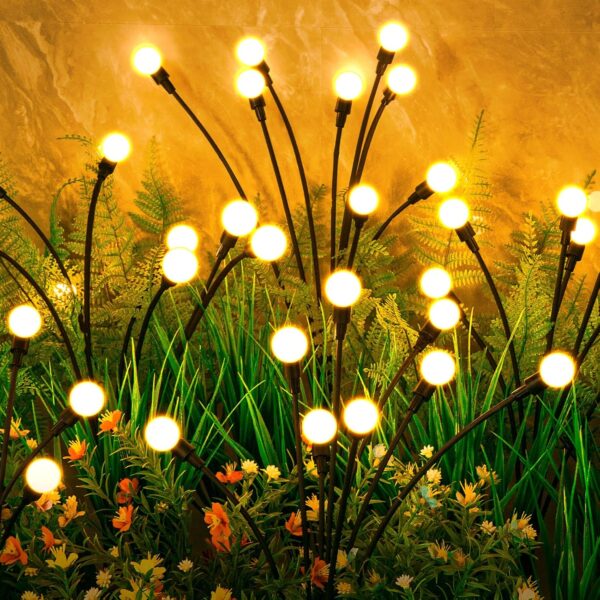Limited time deal-41% off ASMAD Solar Lights Outdoor(4-Pack, 32 LEDs), Solar Garden Lights, Outdoor
