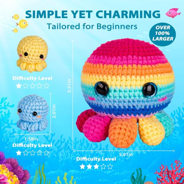 Limited time deal-50% off Crochetta Crochet Kit for Beginners, Crochet Kit Step-by-Step Video Tutorial - Image 3