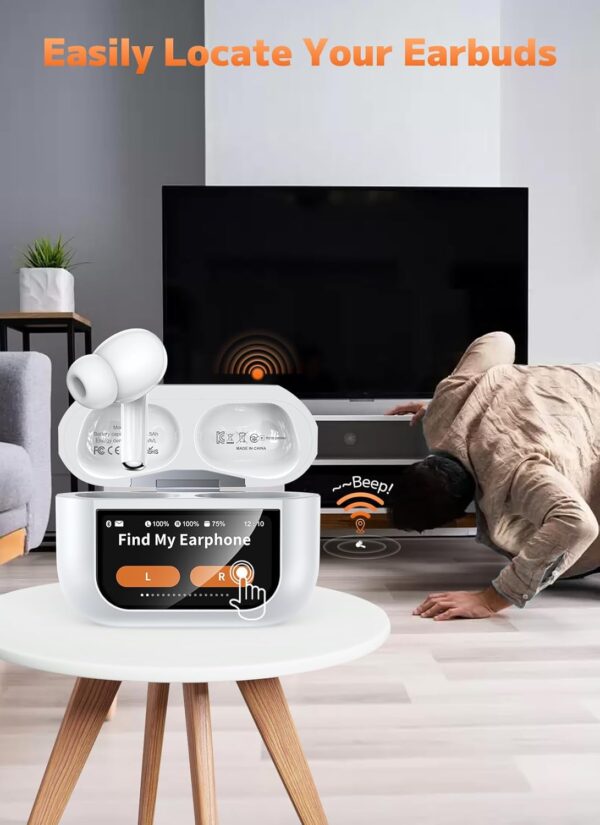 Limited time deal-89% off Wireless Earbuds, Bluetooth 5.4 Ear Buds with Multifunctional Touch Screen, - Image 3