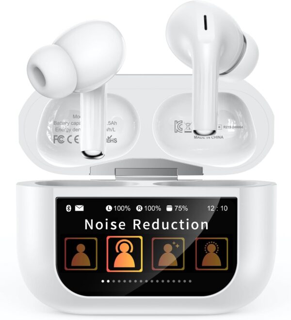 Limited time deal-89% off Wireless Earbuds, Bluetooth 5.4 Ear Buds with Multifunctional Touch Screen,