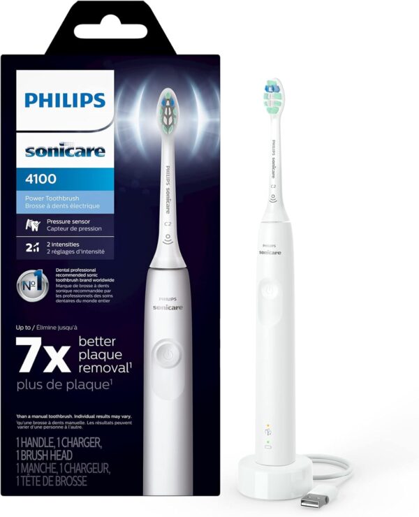 Limited time deal-40% off Philips Sonicare 4100 Rechargeable Electric Toothbrush, with Pressure Senso