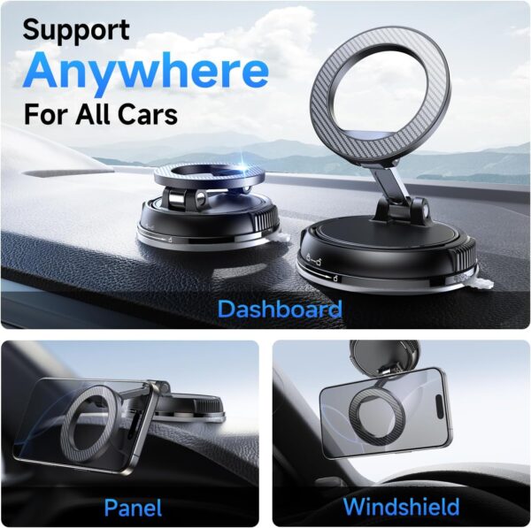 Limited time deal-40% off Car Phone Holder for Magsafe [78+LBS Strongest Suction & 2400gf Stronge - Image 2