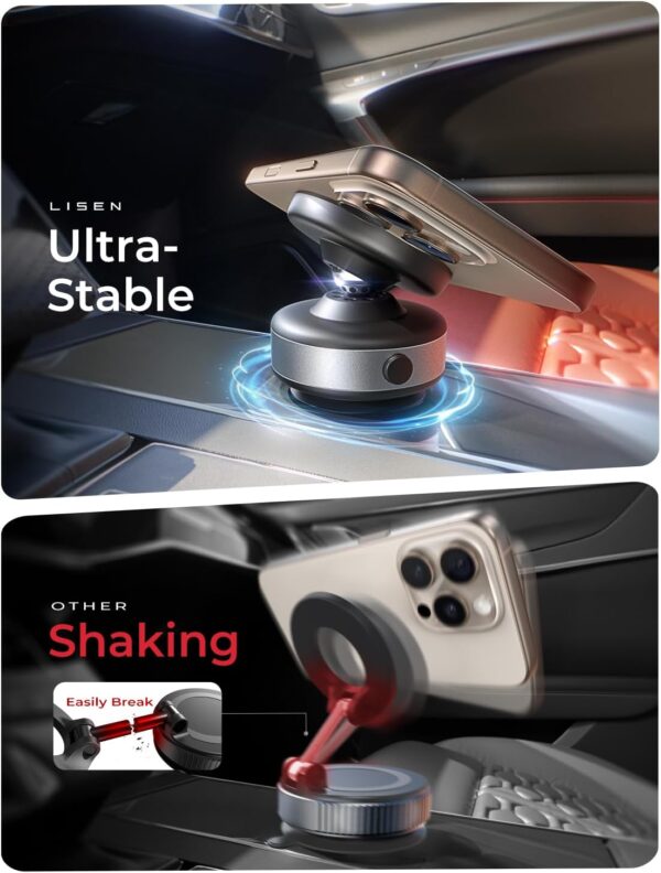 Limited time deal-45% off LISEN Suction Phone Mount, Mini Portable Super Stable Electric Vacuum Ma - Image 2