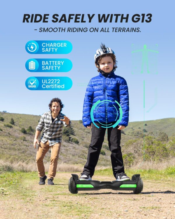 Limited time deal-40% off Gyroor Hoverboard New G13 All Terrain Hoverboard with LED Lights & 500 - Image 3