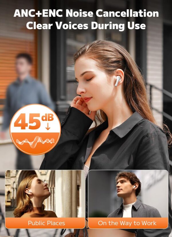Limited time deal-89% off Wireless Earbuds, Bluetooth 5.4 Ear Buds with Multifunctional Touch Screen, - Image 4