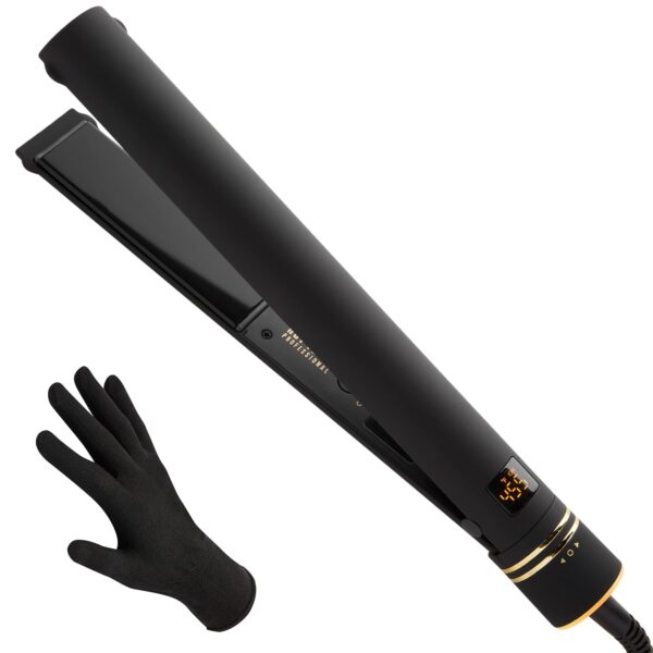 Limited time deal-62% off Hot Tools Pro Artist Black Gold Evolve Ionic Salon Hair Flat Iron | Long-Lastin