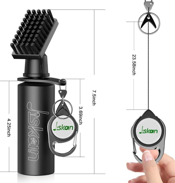 Limited time deal-43% off Pro Golf Club Brush Cleaner with Retainer Clip and Squeeze Water Bottle 7.5 - Image 4