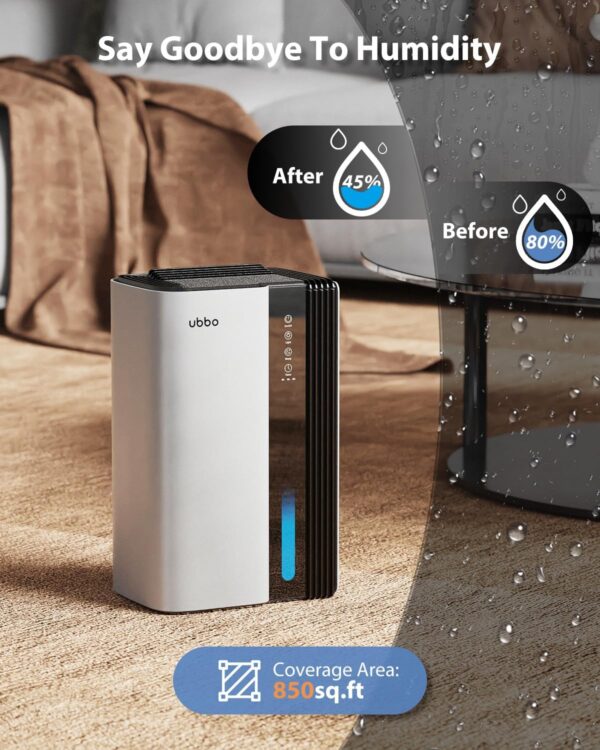 Limited time deal-49% off Dehumidifiers for Home, 850 sq.ft 95oz Dehumidifier with Drain Hose Timer - Image 2