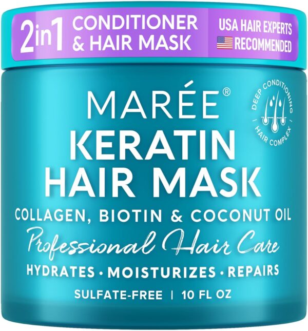Limited time deal-40% off MAREE Hair Mask for Damaged Hair - Keratin Treatment Conditioner - Extre