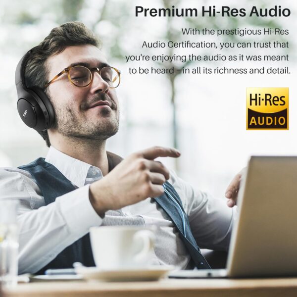 Limited time deal-47% off TOZO HT2 Hybrid Active Noise Cancelling Headphones, Wireless Over Ear Bl - Image 2