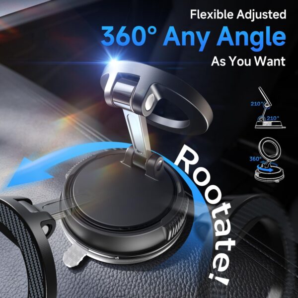 Limited time deal-40% off Car Phone Holder for Magsafe [78+LBS Strongest Suction & 2400gf Stronge - Image 3