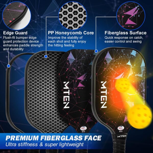 Limited time deal-40% off Pickleball Paddles, USAPA Approved Fiberglass Surface Pickleball Set with Pi - Image 4