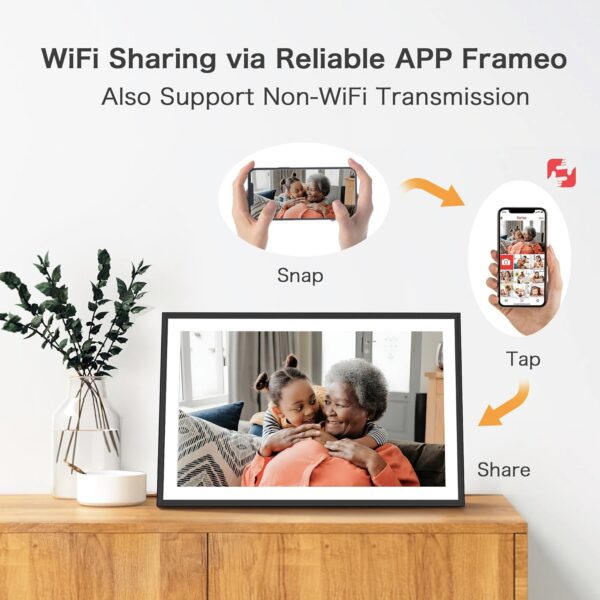 Limited time deal-41% off Digital Picture Frame, 15.6 Inch Large Frameo Digital Photo Frame WiFi, 32G - Image 4