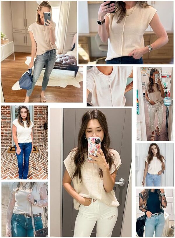 Limited time deal-56% off Womens Summer Cap Sleeve Tops 2025 Trendy L - Image 3