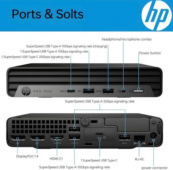 Limited time deal-50% off HP Pro Mini 400 G9 Business Mini Desktop Computer, Intel 6-Core i5-12500 - Image 2