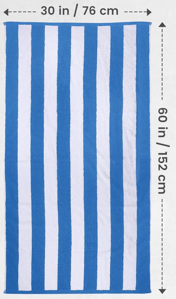 Limited time deal-44% off Utopia Towels 4 Pack Cabana Stripe Beach Towel, 30 by 60 Inches, Oversized - Image 4