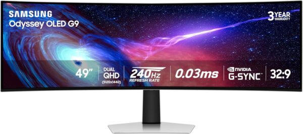 Limited time deal-41% off Samsung 49" Odyssey OLED (G93SC) Series Curved Gaming Monitor w QD-