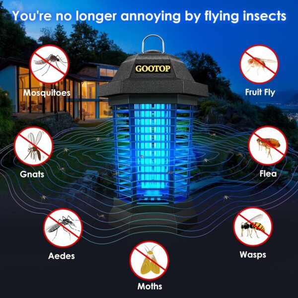 Limited time deal-43% off GOOTOP Bug Zapper Outdoor, Mosquito Zapper, Electric Fly Zapper, Mosqu - Image 4