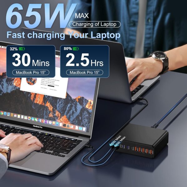 Limited time deal-46% off 420W USB C Charger Block,10-Port Charging Station GaN Fast Charging Typ - Image 4
