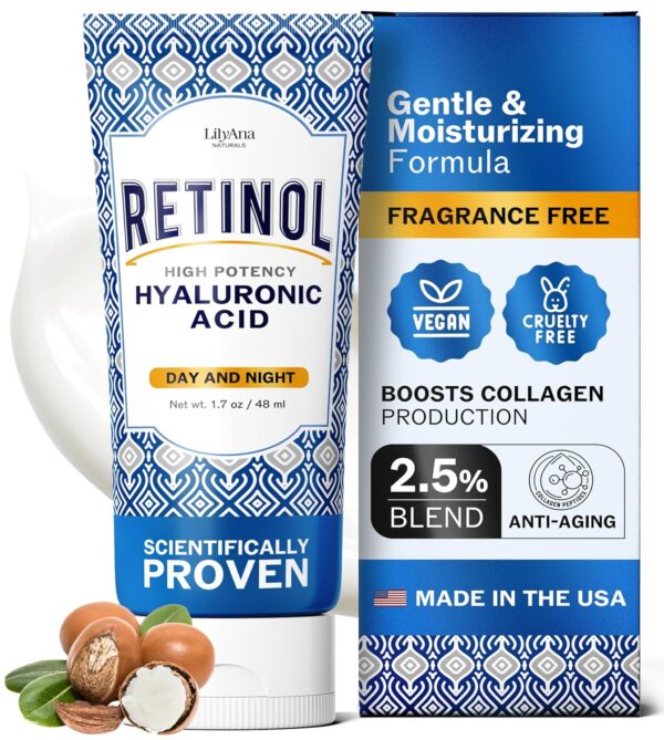 Limited time deal-40% off LilyAna Naturals Anti Aging Retinol Face Cream for Women – Wrinkle & Nec