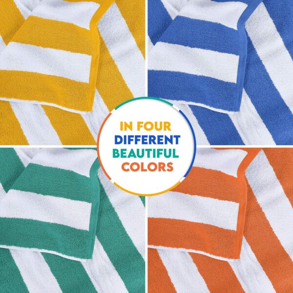 Limited time deal-44% off Utopia Towels 4 Pack Cabana Stripe Beach Towel, 30 by 60 Inches, Oversized - Image 3